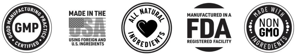 SpartaMax icons highlighting safety, quality, and natural formula for men’s health